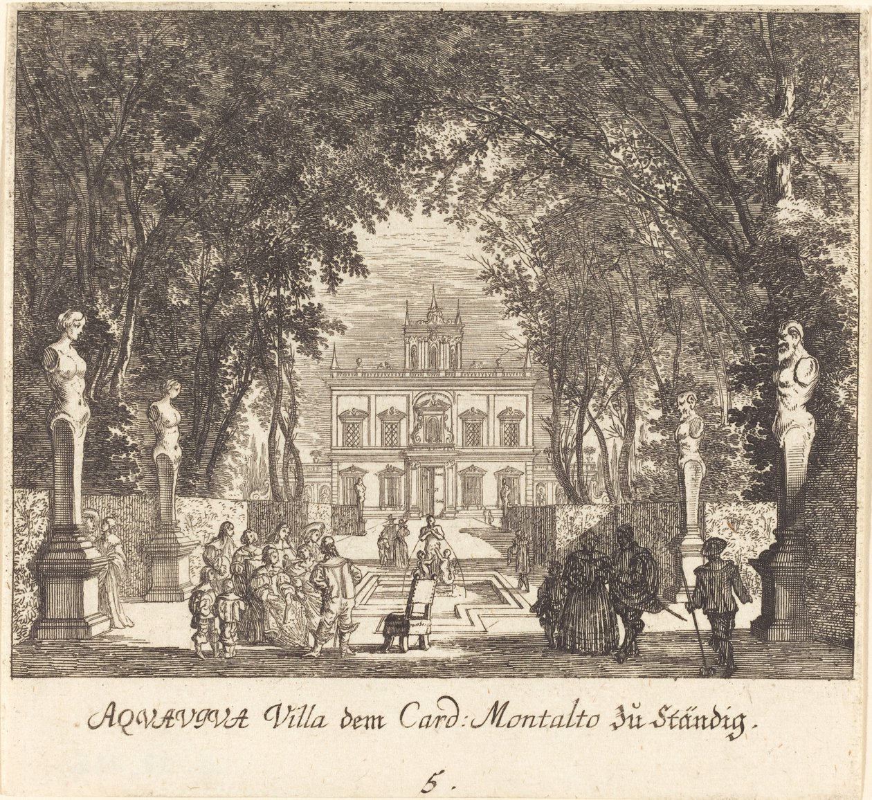 Villa Aquaviva von Melchior Küsel after Johann Wilhelm Baur