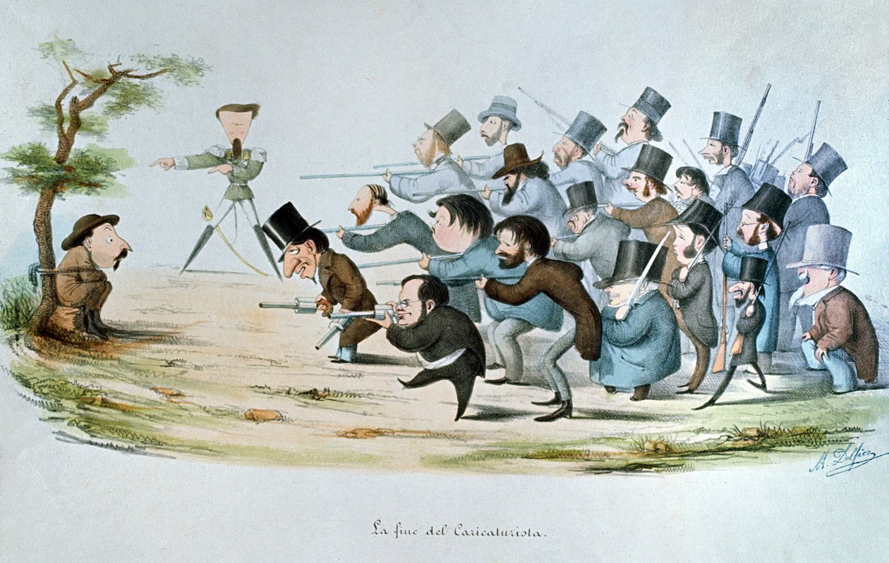 Das Ende eines Karikaturisten, 1860 von Melchiorre Delfico