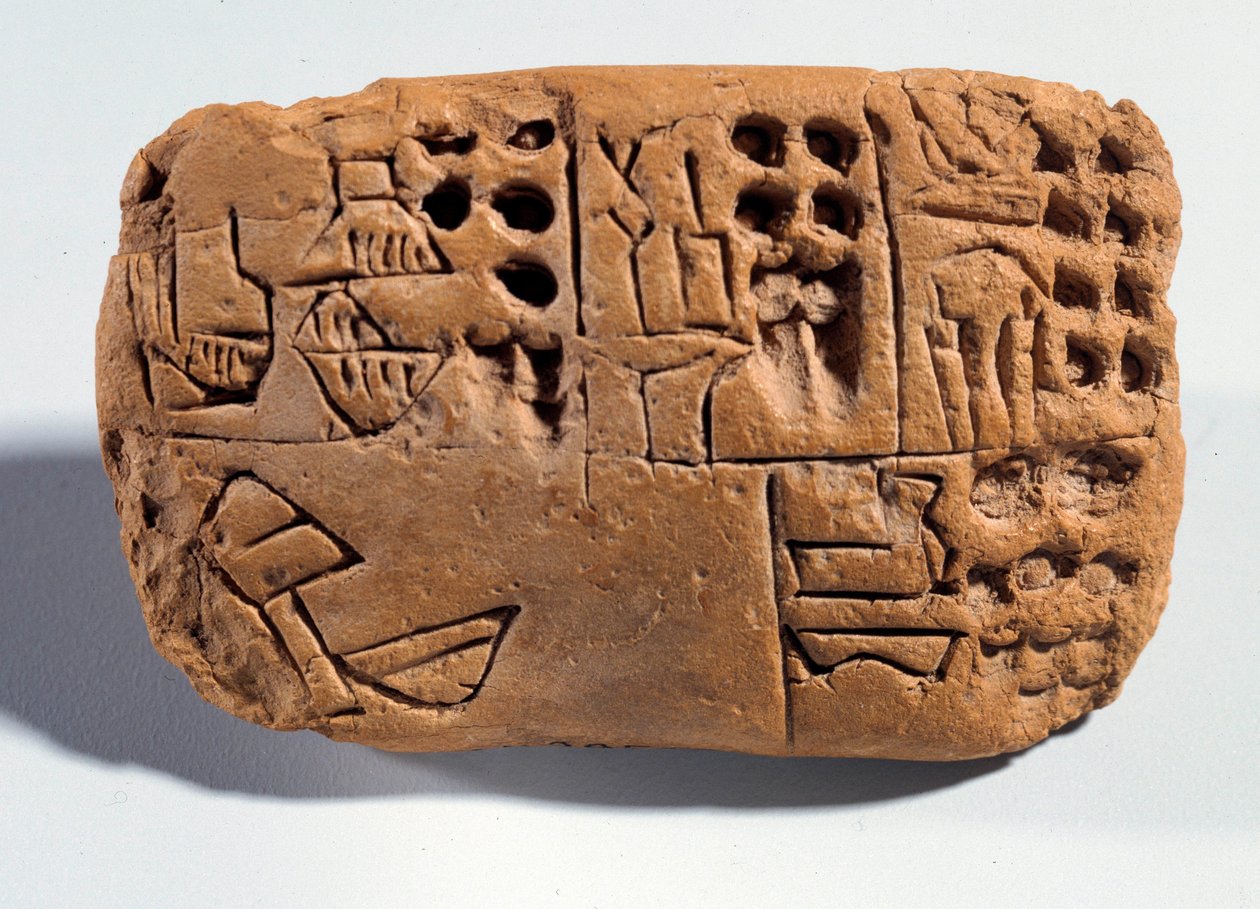 Mesopotamien: Tontafel mit Keilschriftinschrift von Mesopotamian School