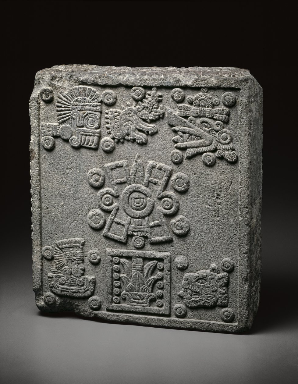 Krönungsstein von Motecuhzoma II von Mexican School