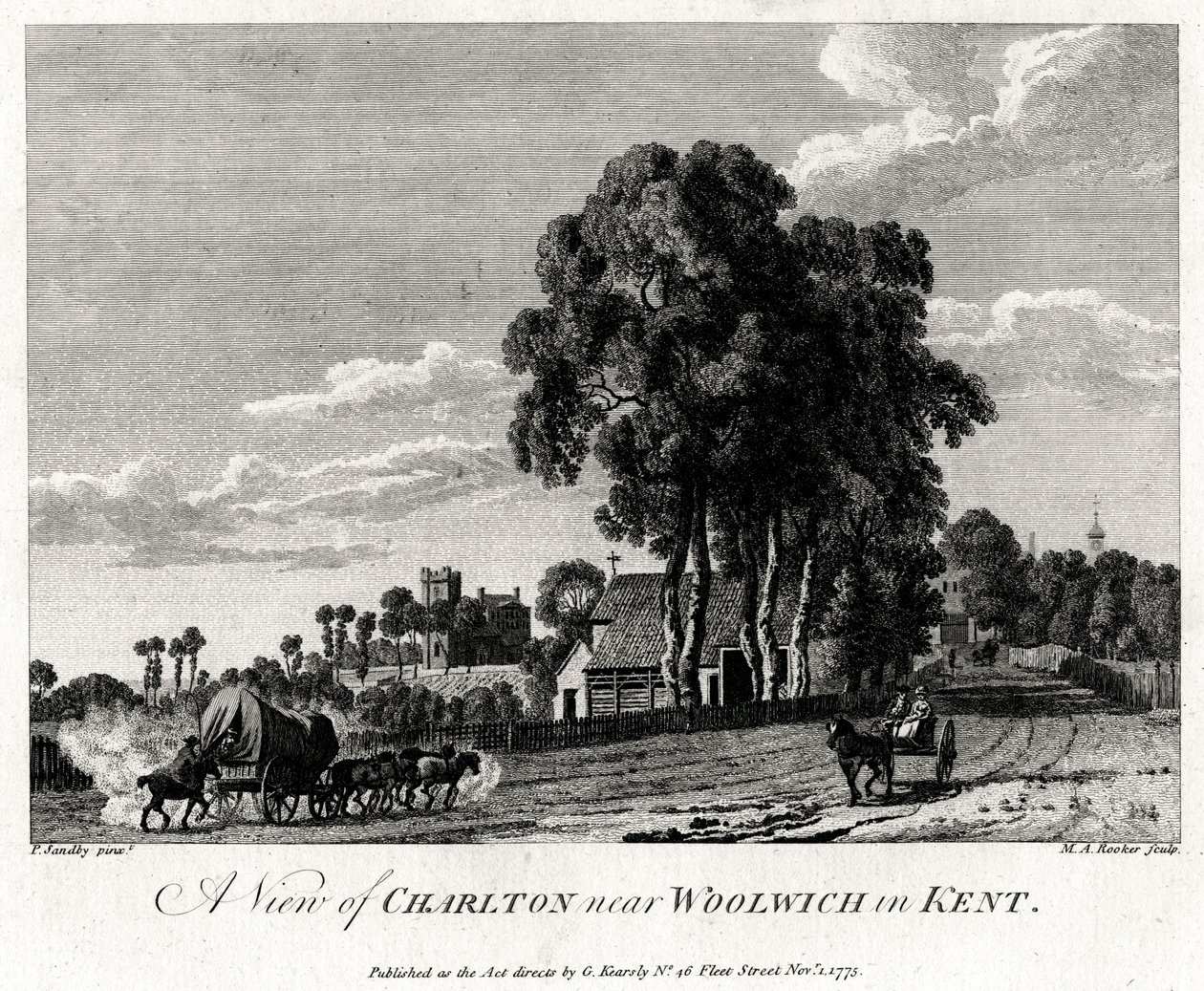 Eine Ansicht von Charlton bei Woolwich in Kent, 1775 von Michael Angelo Rooker