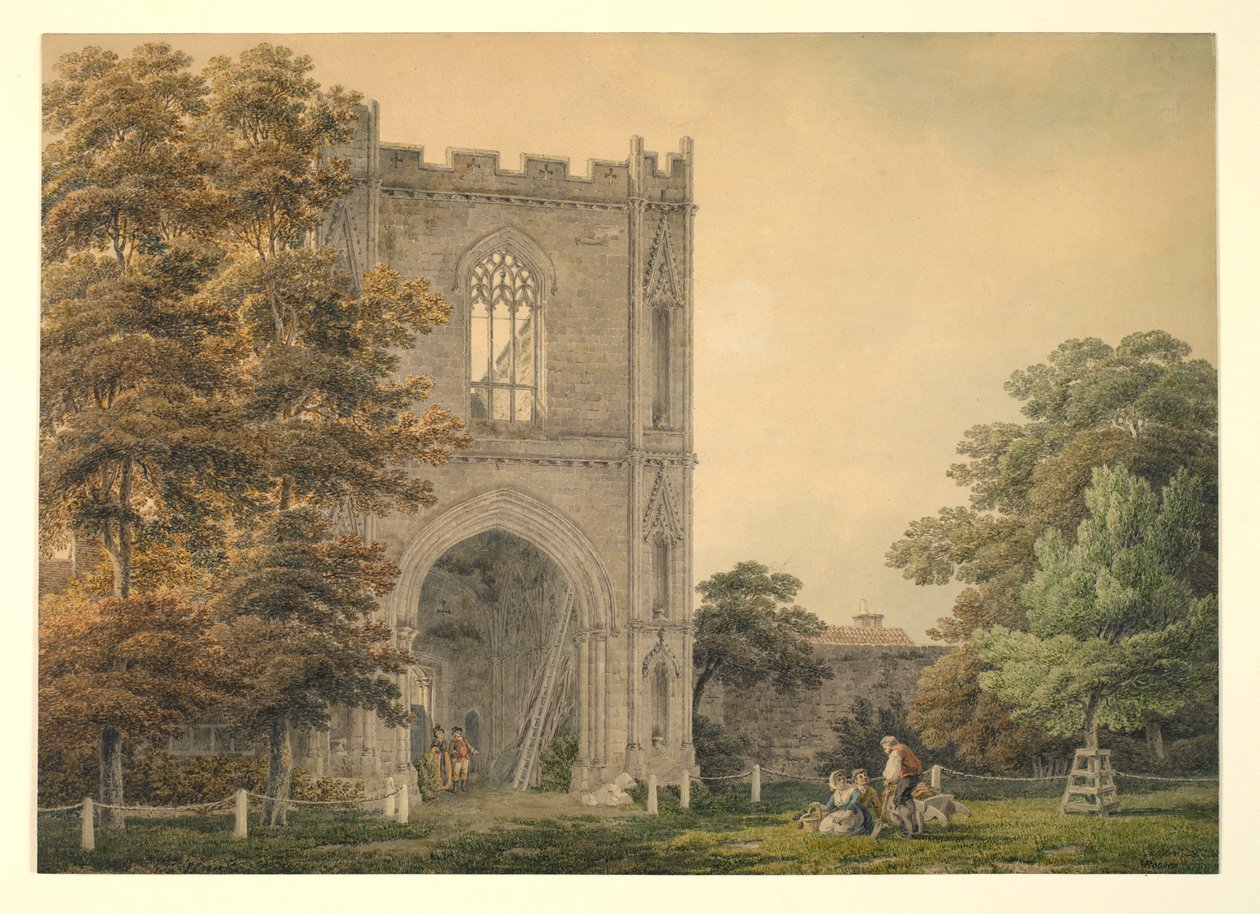 Zerstörtes Tor an der Abtei, Bury St Edmunds, 1788-1801 von Michael Rooker