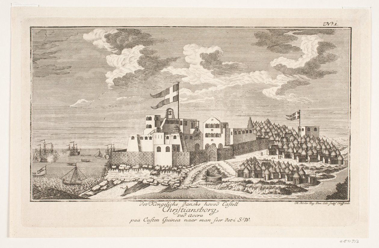 Christiansborg an der Guinea-Küste, von Südwesten gesehen von Michael Rössler