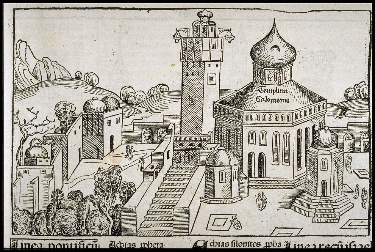 Templum Salomonie aus der Schedelschen Weltchronik, ca. 1493 von Michael Wolgemut