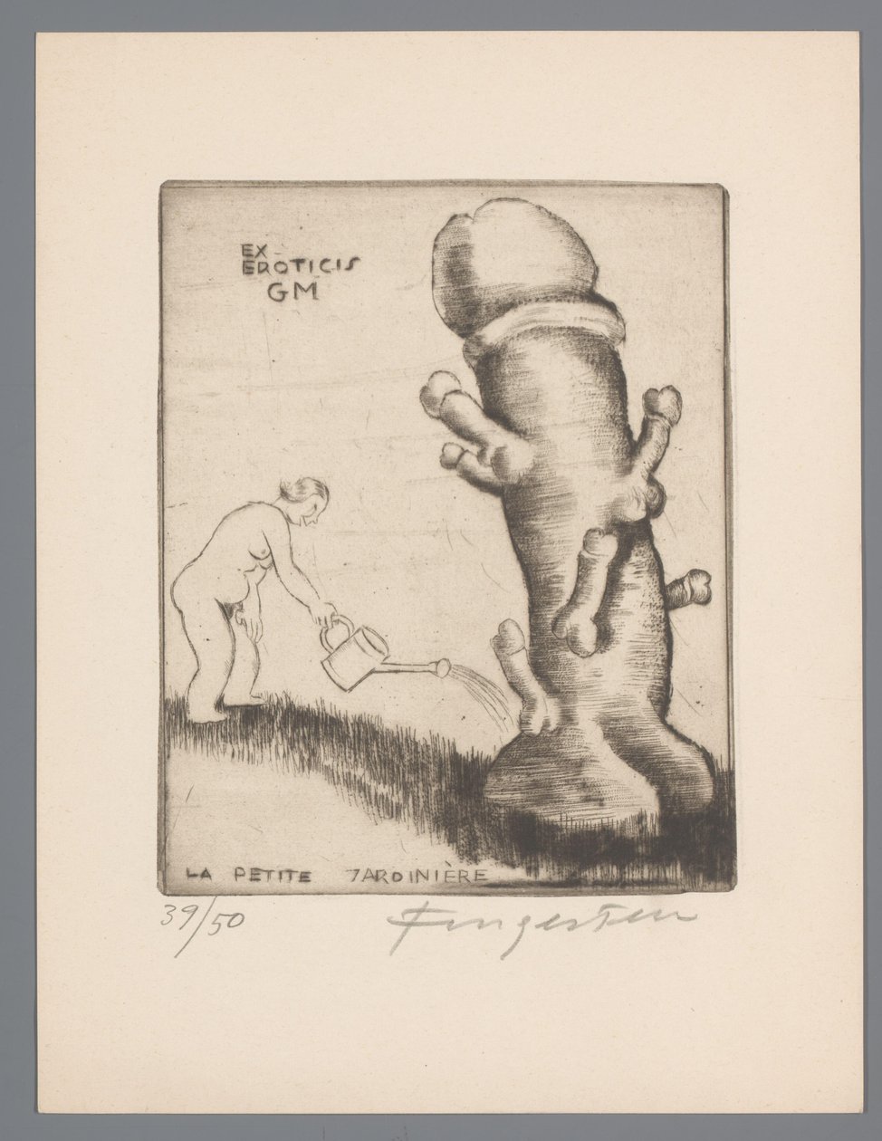 Ex libris von Gianni Mantero von Michel Fingesten (signed by artist)