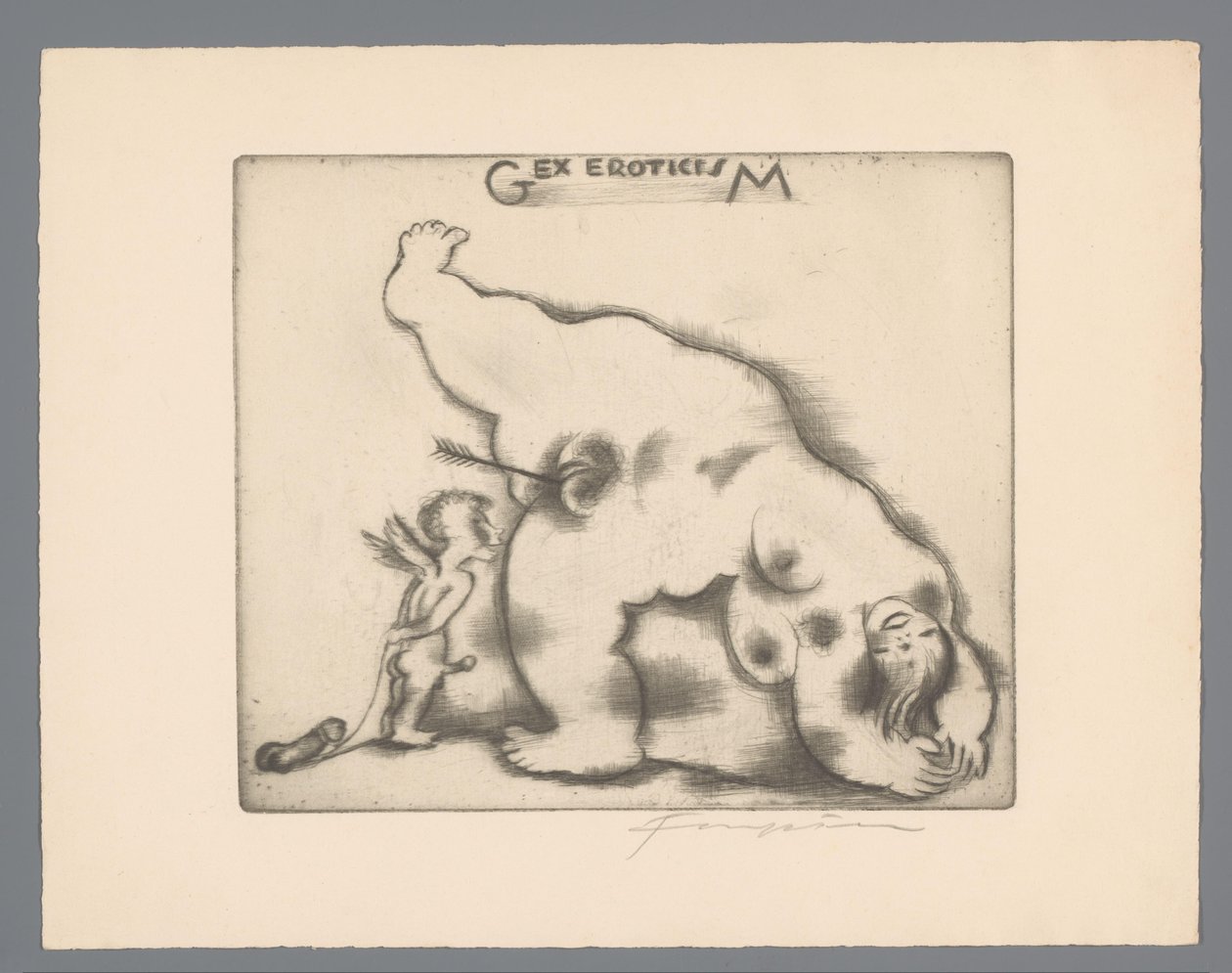 Ex libris von Gianni Mantero von Michel Fingesten (signed by artist)