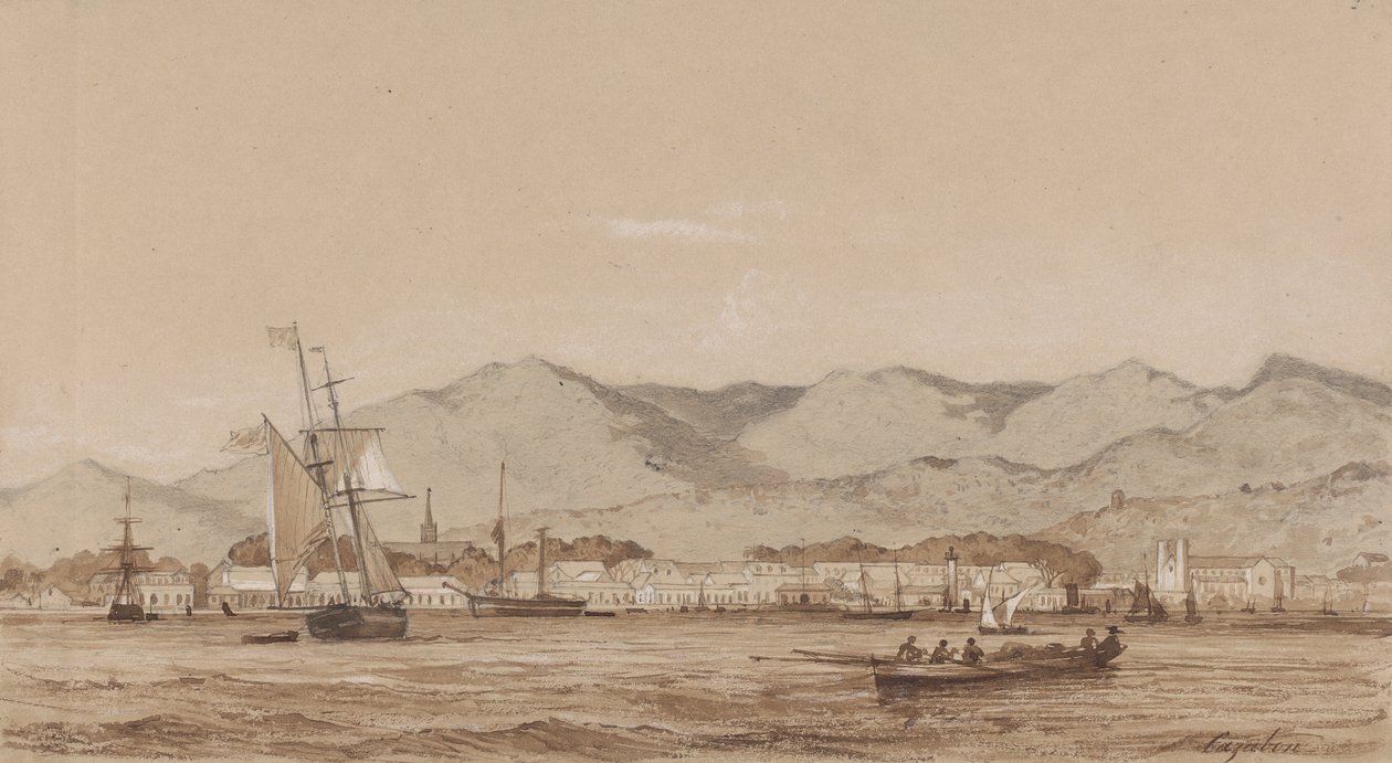 Port of Spain, vom Hafen aus von Michel Jean Cazabon