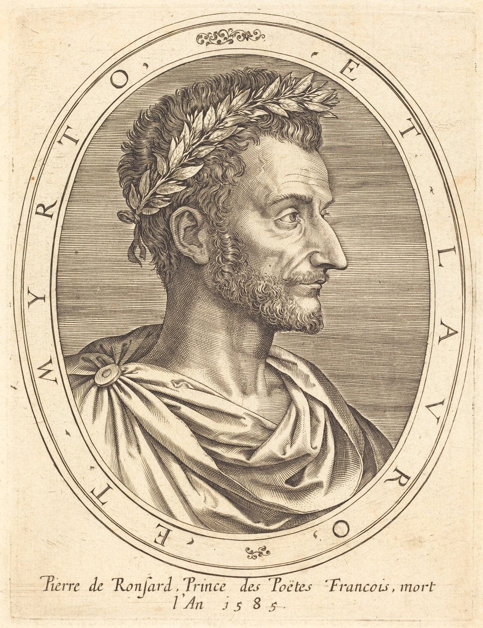 Pierre de Ronsard von Michel Lasne
