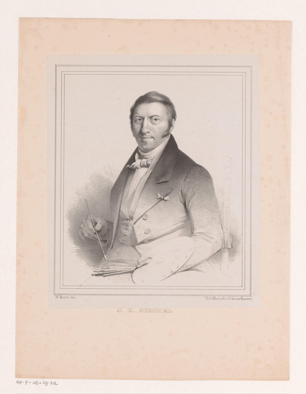 Porträt von Johannes Christiaan Schotel von Michel Mourot