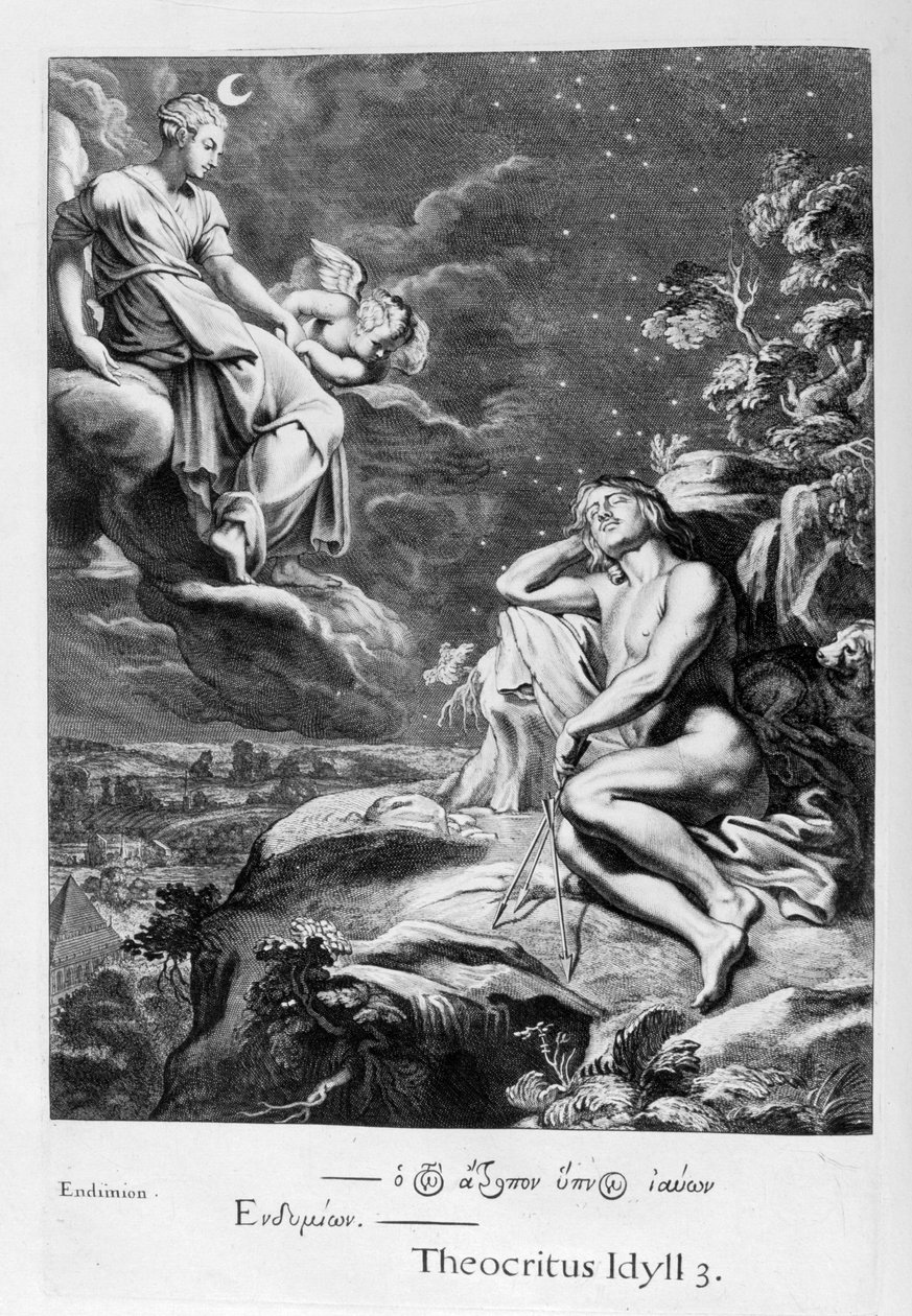 Der Mond und Endymion, 1655 von Michel de Marolles