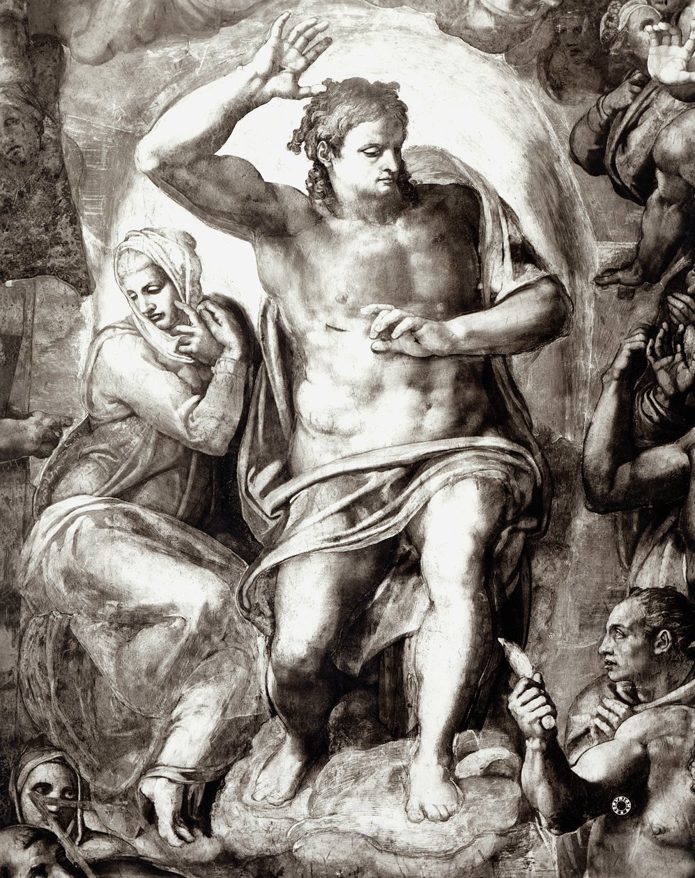 Christus, Detail aus Das Jüngste Gericht, 1538-41 von Michelangelo Buonarroti