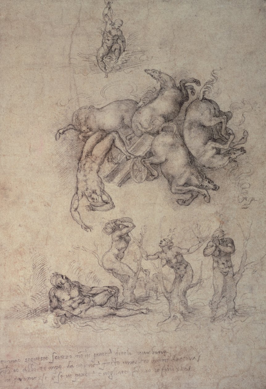 Der Sturz des Phaethon, 1533 von Michelangelo Buonarroti