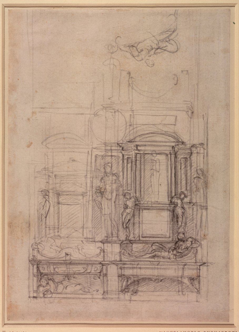 Entwurf für die Medici-Kapelle in der Kirche San Lorenzo, Florenz von Michelangelo Buonarroti