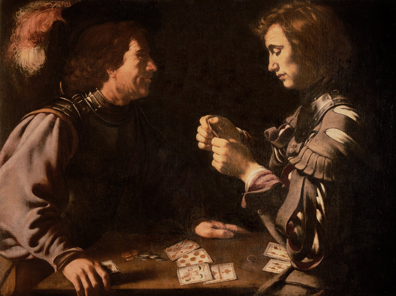 Die Spieler von Michelangelo Merisi Caravaggio