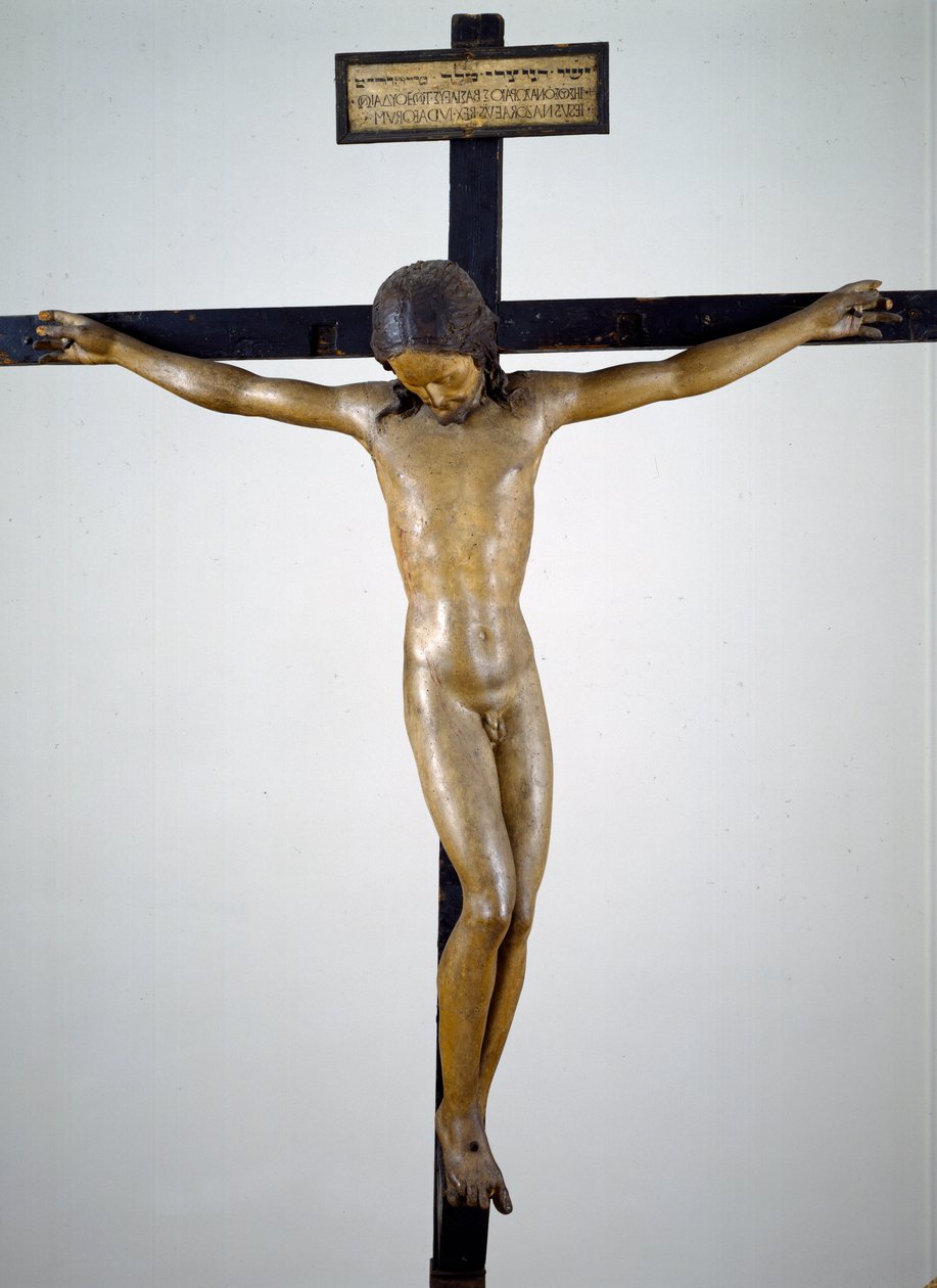Kruzifix, ca. 1492-94 (polychromes Holz) von Michelangelo Buonarroti
