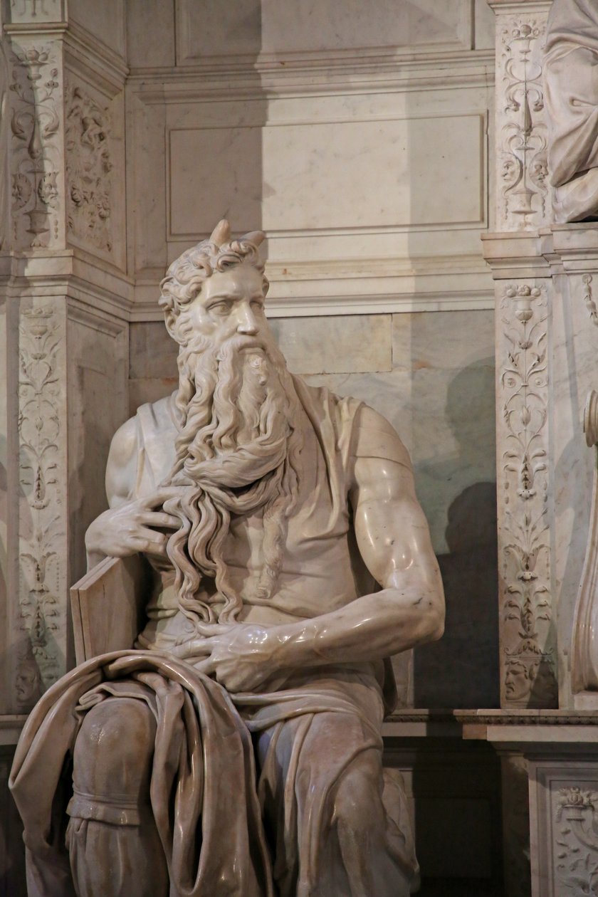 (Detail) Moses vom Grabmal Julius II, 1515, Marmor von Michelangelo Buonarroti