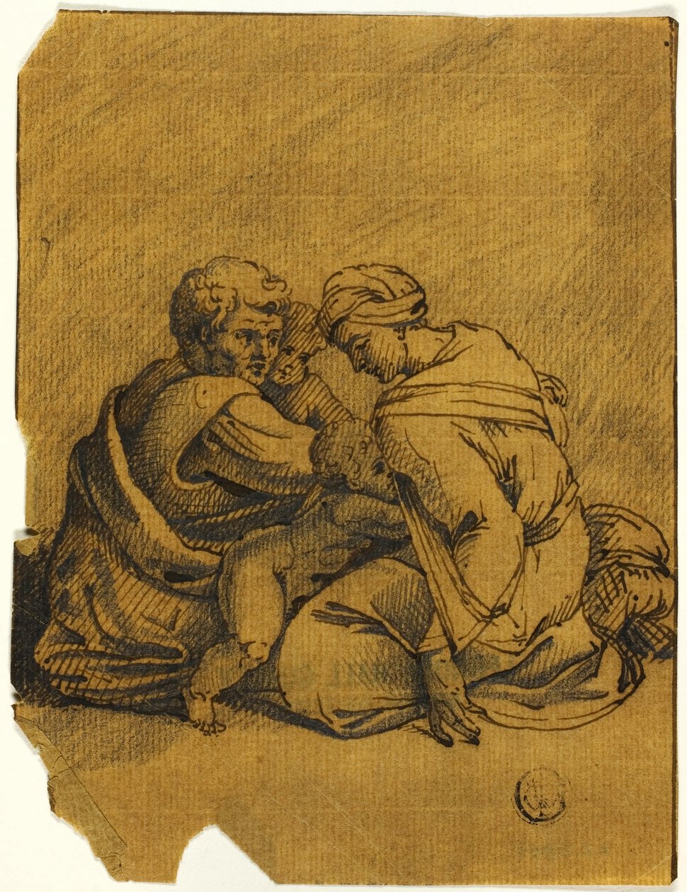 Familiengruppe: Ozias, König von Juda, von seiner Mutter gepflegt von Michelangelo Buonarroti