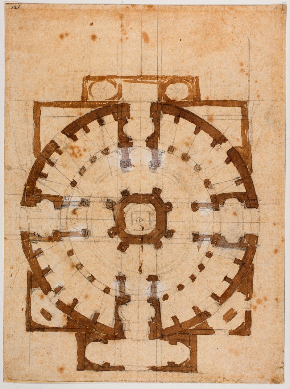 Grundriss für San Giovanni dei Fiorentini von Michelangelo Buonarroti
