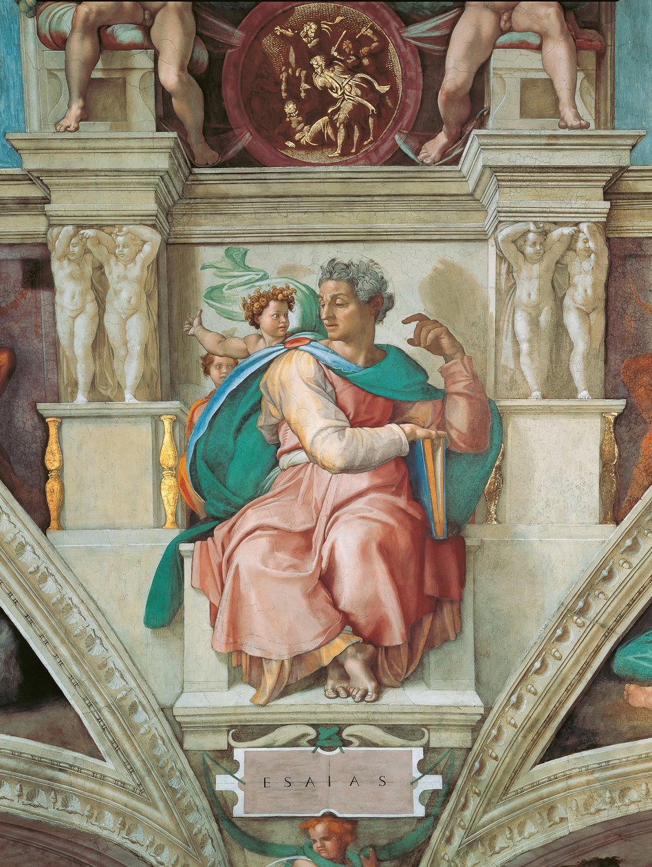 Propheten und Sibyllen: Jesaja, Sixtinische Kapelle, Vatikan von Michelangelo Buonarroti