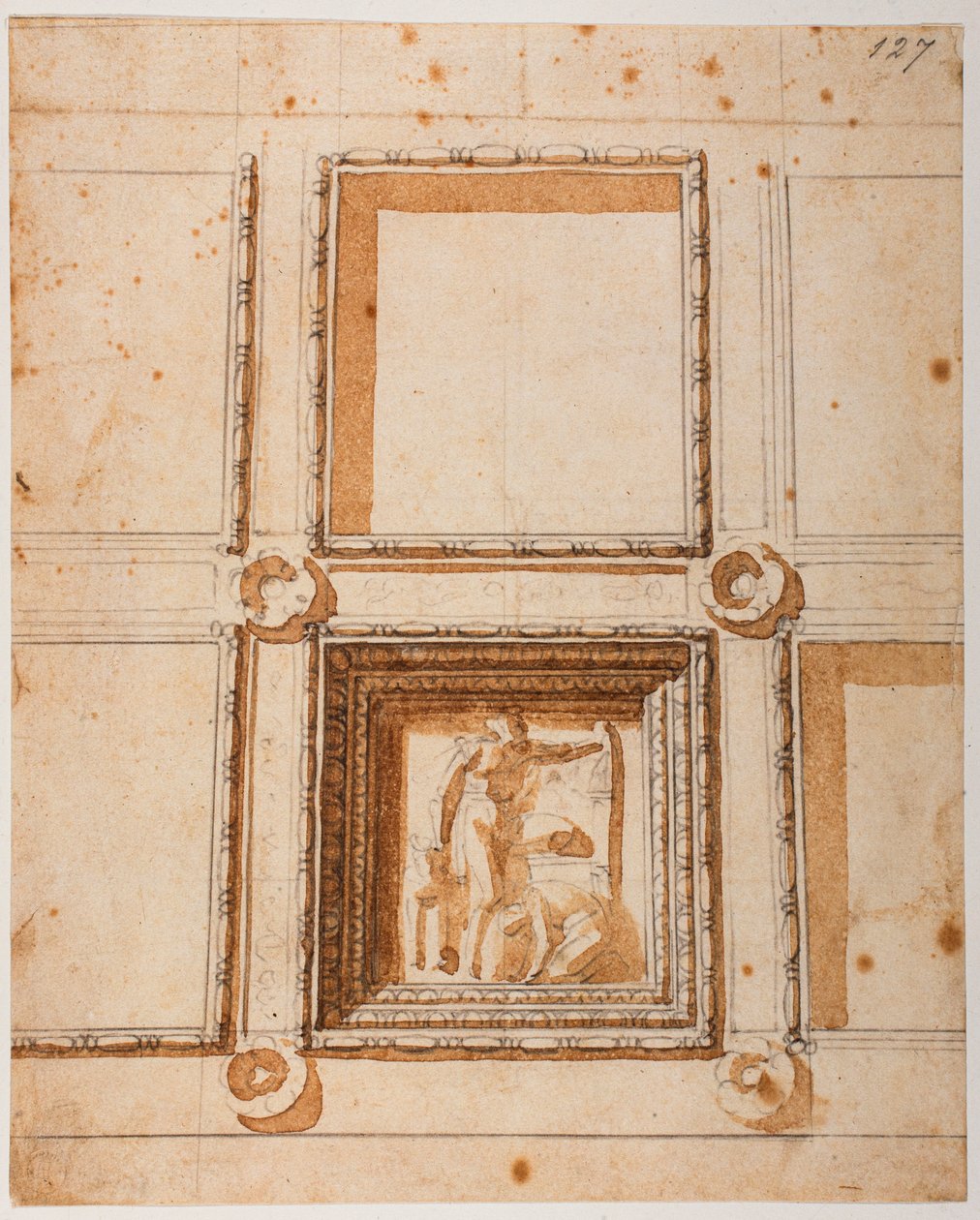 Studie für die Kuppeldekoration für die Neue Sakristei von Michelangelo Buonarroti