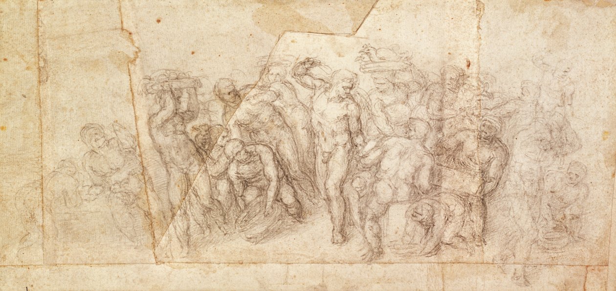 Studie von Figuren für eine Erzählszene von Michelangelo Buonarroti