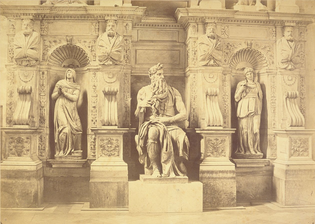 Grab von Papst Julius II. (1453-1513) Detail von Moses flankiert von Leah und Rachel von Michelangelo Buonarroti