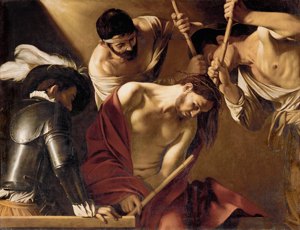Die Krönung Jesu mit der Dornenkrone von Michelangelo Merisi da Caravaggio