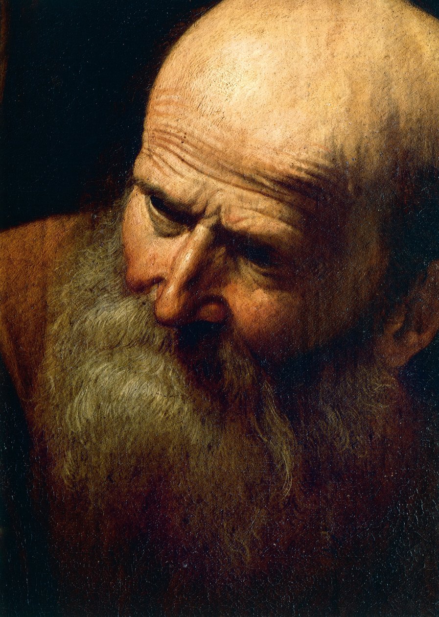Gesicht Abrahams (Detail) von Michelangelo Merisi da Caravaggio