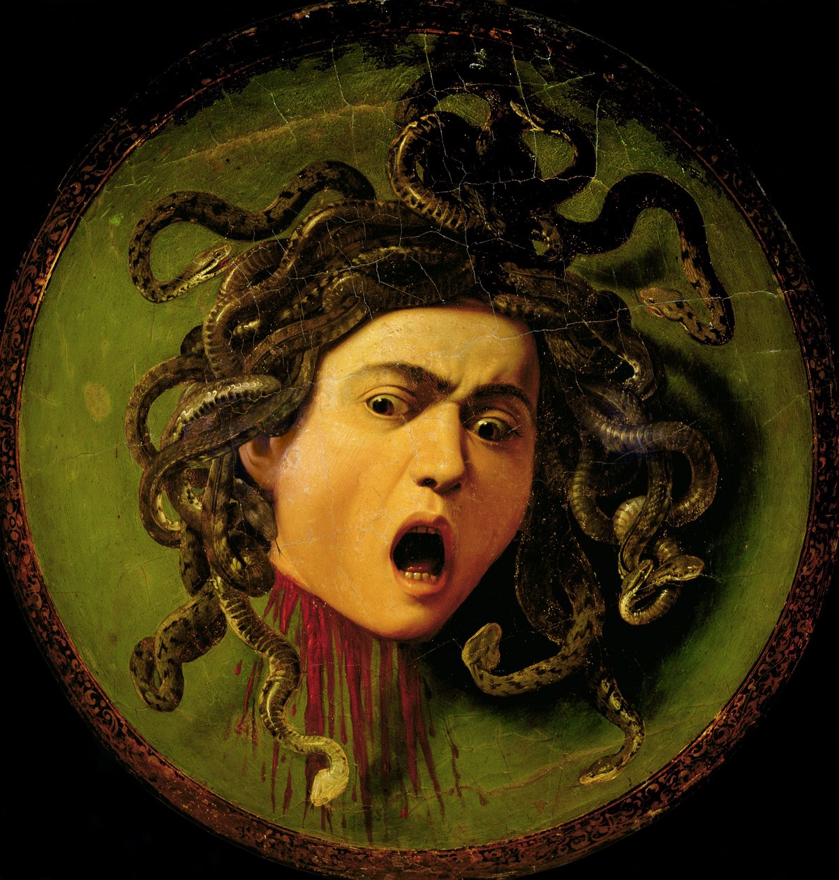 Medusa (vor der Restaurierung) von Michelangelo Merisi da Caravaggio