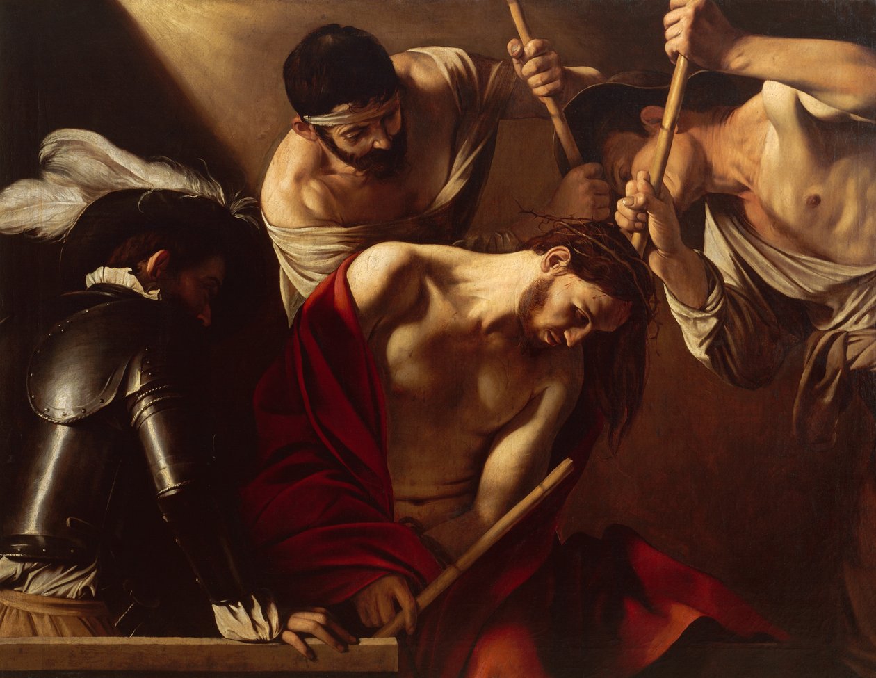Die Krönung mit Dornen, ca. 1603 von Michelangelo Merisi da Caravaggio