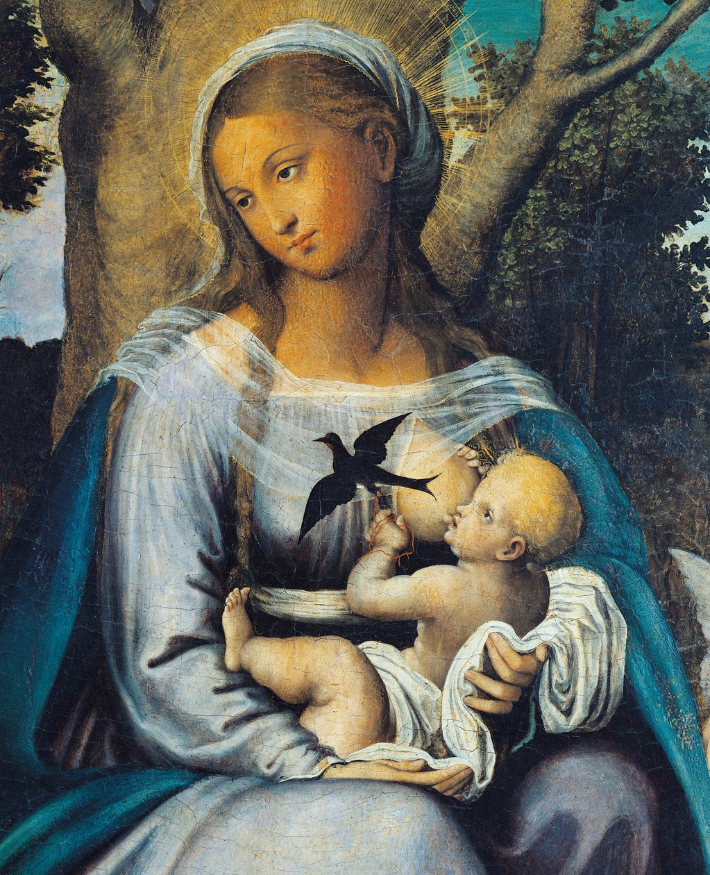 Ruhe in Ägypten (Detail) von Michele (attr.) Cavaro
