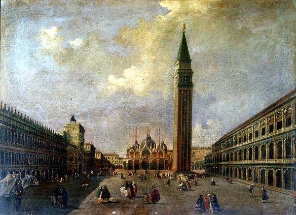 Der Markusplatz mit dem Campanile von Michele (attr. to) Marieschi