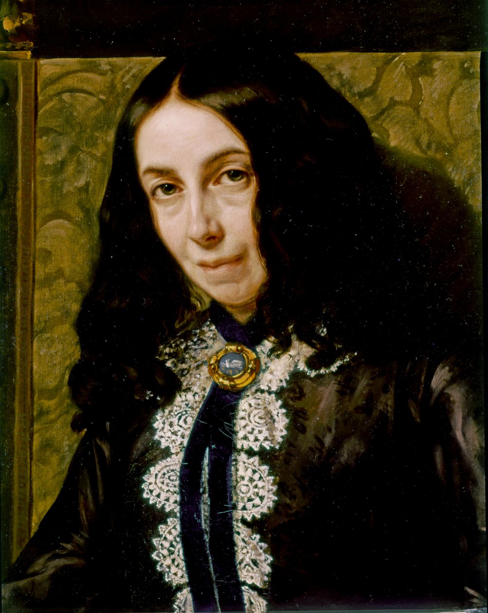 Elizabeth Barrett BROWNING, Porträtdetail von Michele Gordigiani