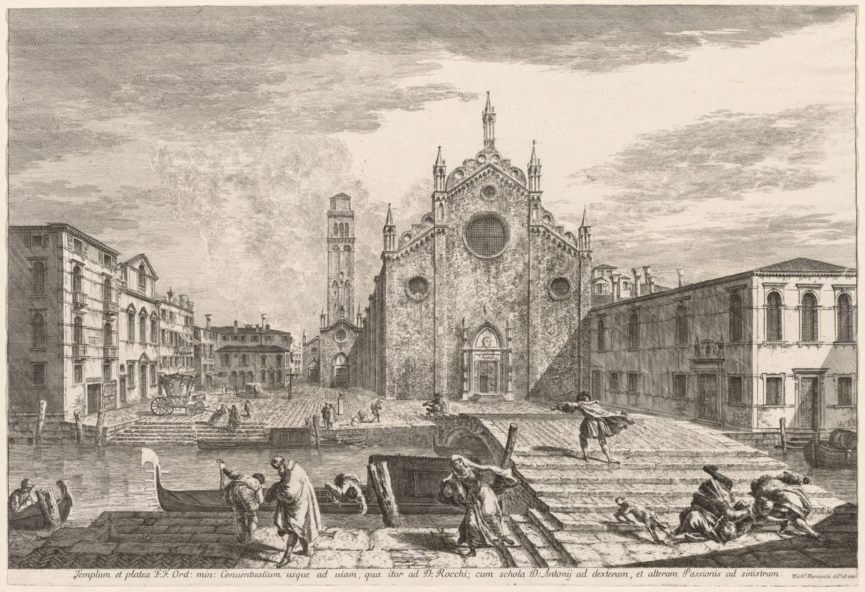 Ansichten von Venedig: Campo dei Frari von Michele Marieschi