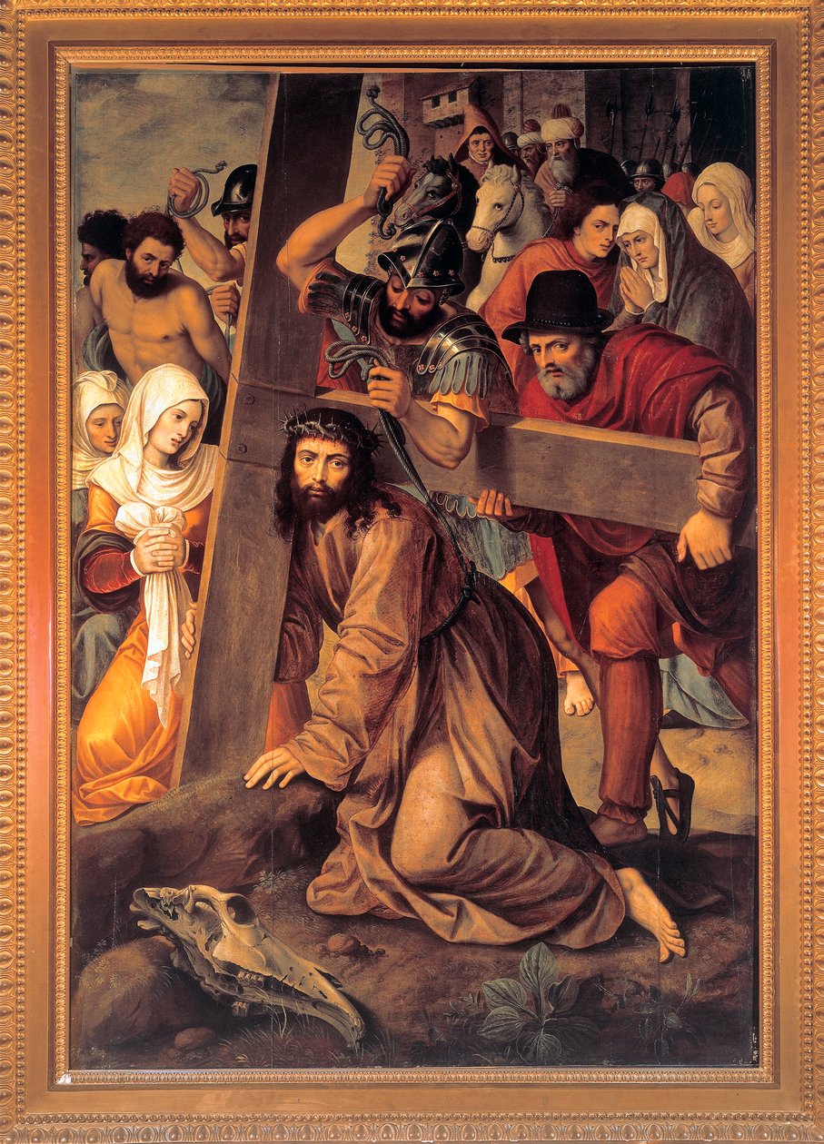 Christus trägt das Kreuz von Michiel I Coxie or Coxcie