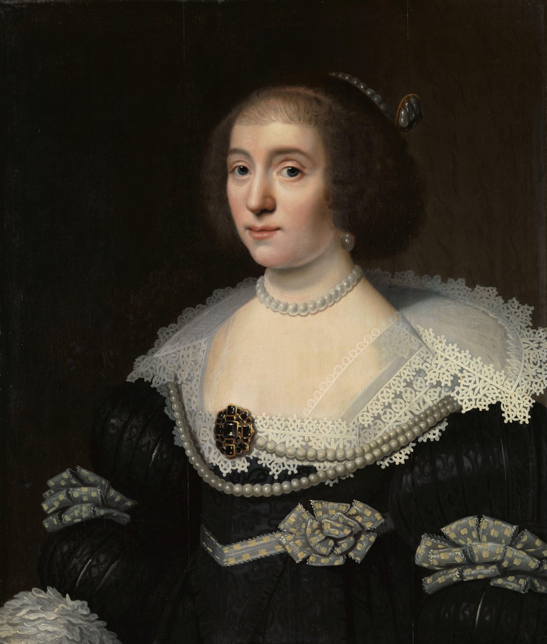 Porträt von Amalia van Solms von Michiel Jansz van Mierevelt (copy after)