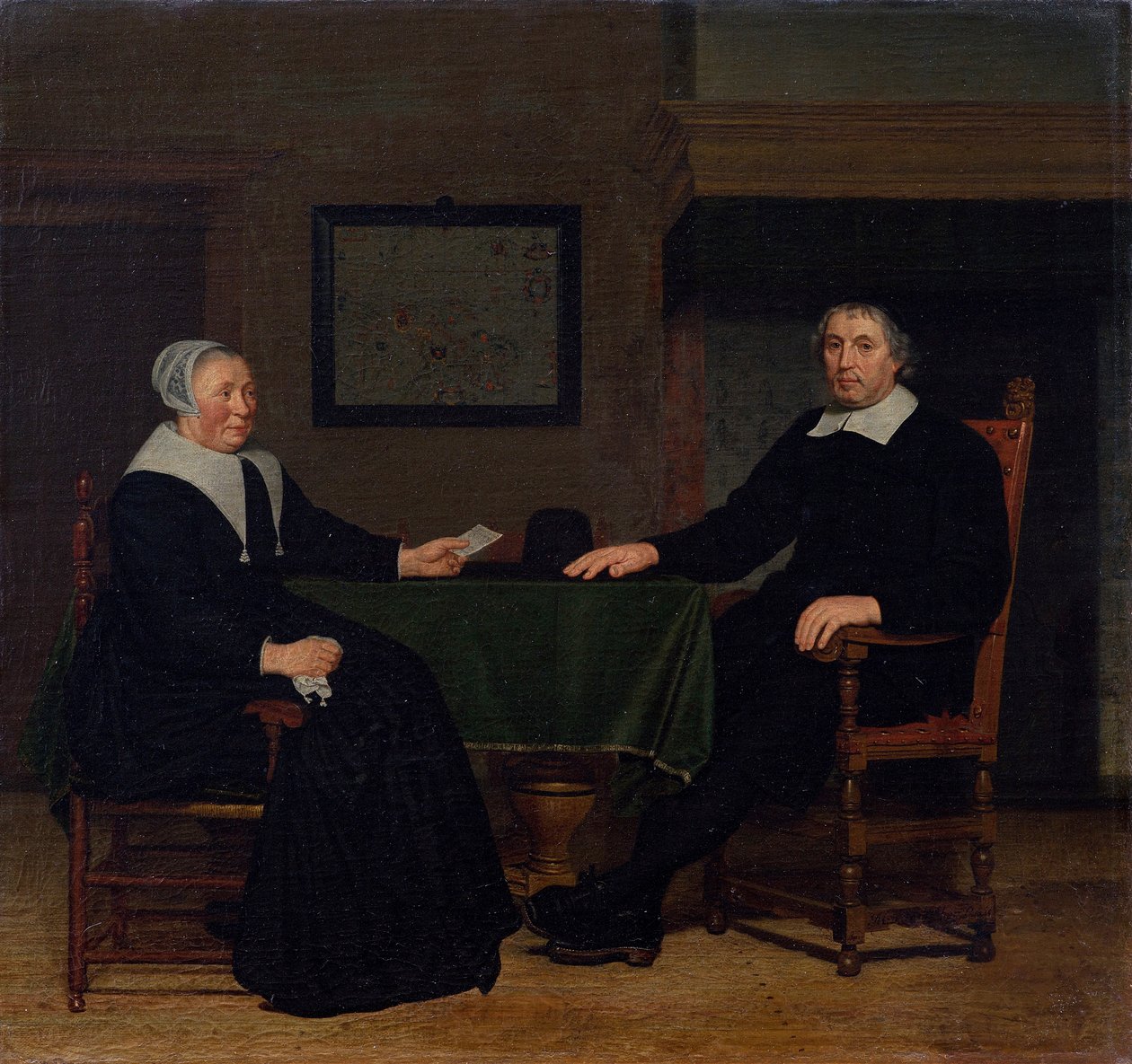 Porträt von Adriaen Corver und seiner Frau Rijckje Theulingh von Michiel van Musscher