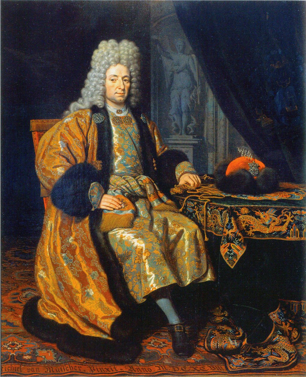 Porträt von François Lefort 1656-1699, 1698 von Michiel van Musscher