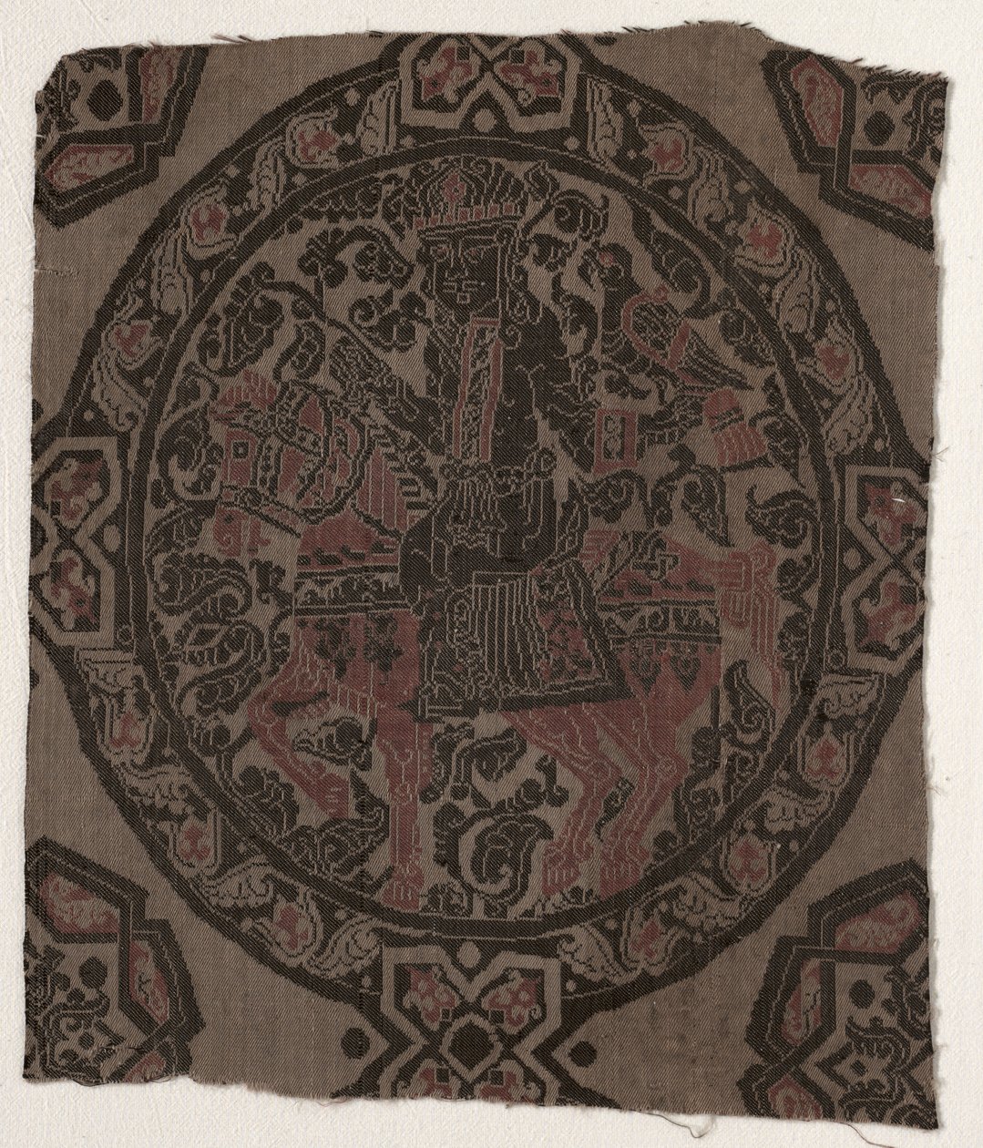 Fragment mit einem Reiterfalkner-König, Iran oder Irak, Abbasidenzeit von Middle Eastern