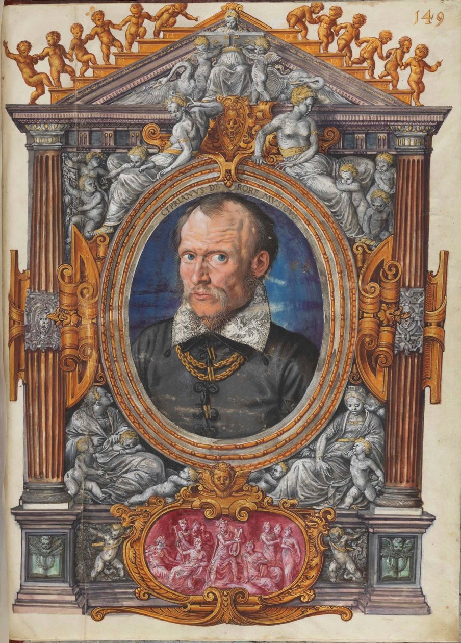 Cipriano de Rore 1515/16-1565 aus Sechsstimmige Motette Mirabar solito laetas, ca. 1559 von Mielich