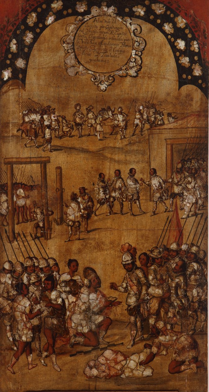 Die Eroberung von Mexiko. Tafel III von Miguel Gonzales
