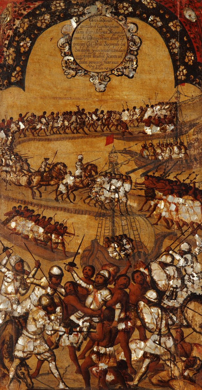 Die Eroberung Mexikos. Tafel XXI von Miguel Gonzales