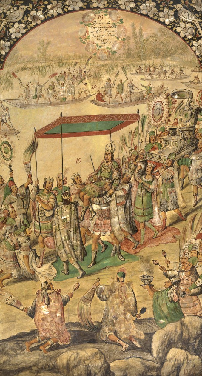Die Begrüßung von Montezuma von Miguel and Juan Gonzalez