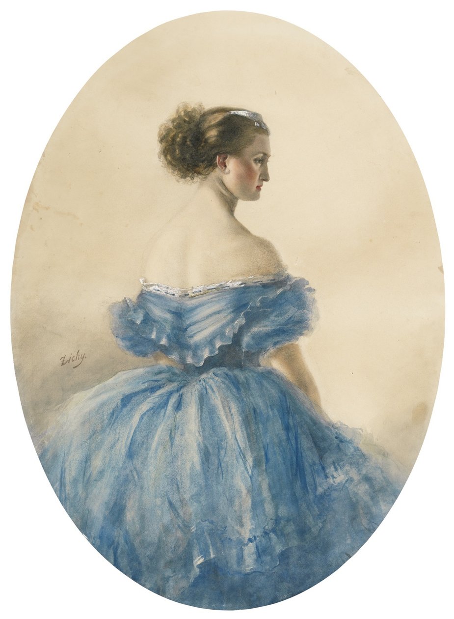 Porträt von Prinzessin Anna zu Sayn-Wittgenstein von Mihaly von Zichy