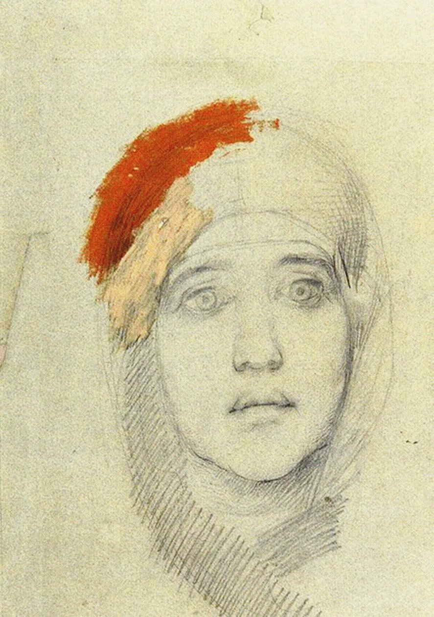 Studie für die Jungfrau, 1884 von Mikhail Aleksandrovich Vrubel