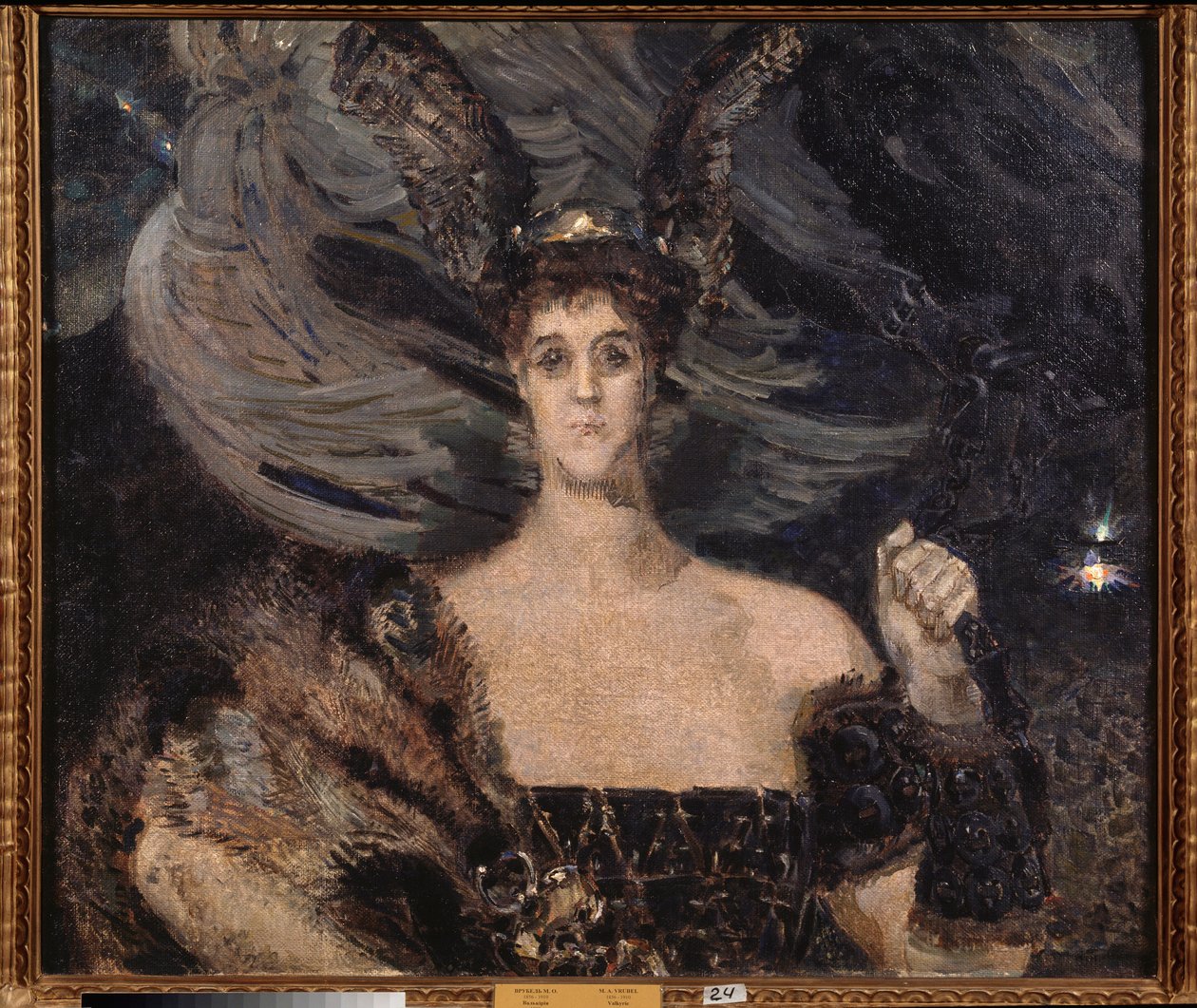 Die Walküre, Porträt der Künstlerin und Mäzenin Gräfin Maria Tenisheva von Mikhail Aleksandrovich Vrubel