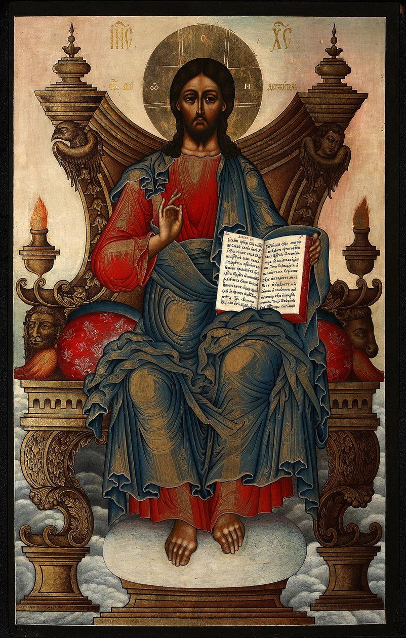 Der Erlöser auf dem Thron von Mikhail Alexeyevich Soplyakov