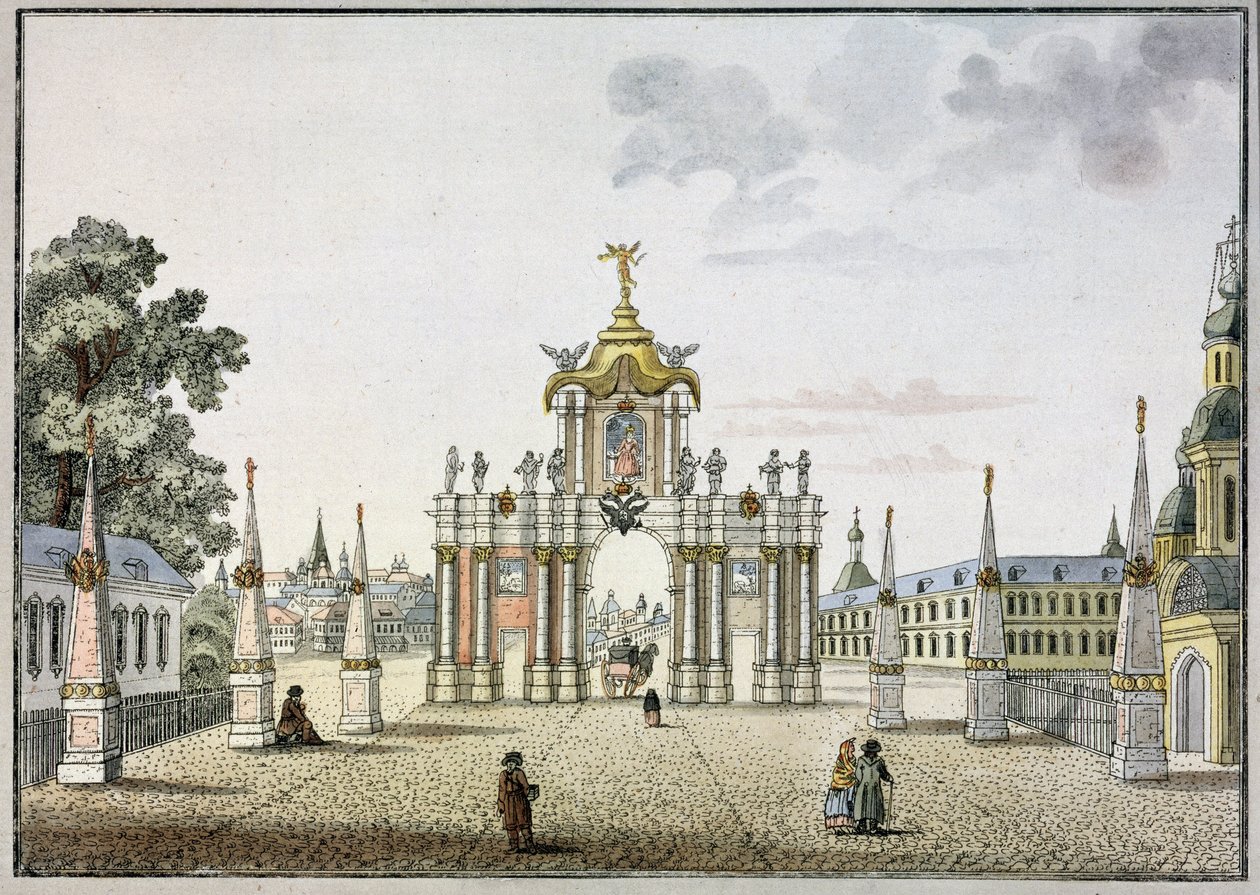 Die Roten Tore in Moskau von Mikhail Ivanovich (after) Makhaev