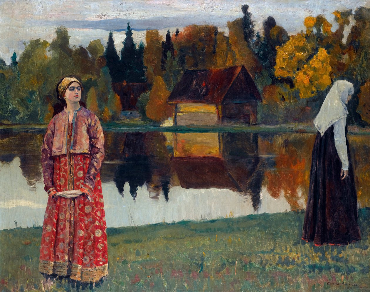 Am See von Mikhail Vasilievich Nesterov