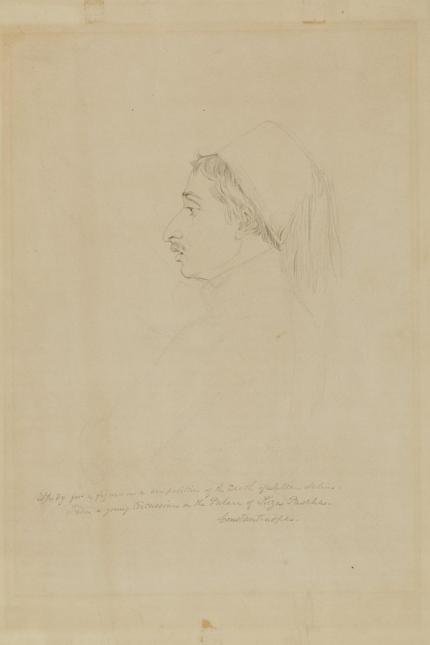 Studie für eine Figur in einer Komposition des Todes von Sultan Selim von Miner Kilbourne Kellogg